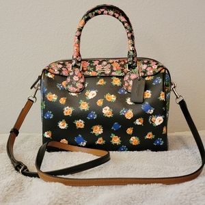 Coach Mini Bennet Satchel Floral Print w/Crossbody Strap